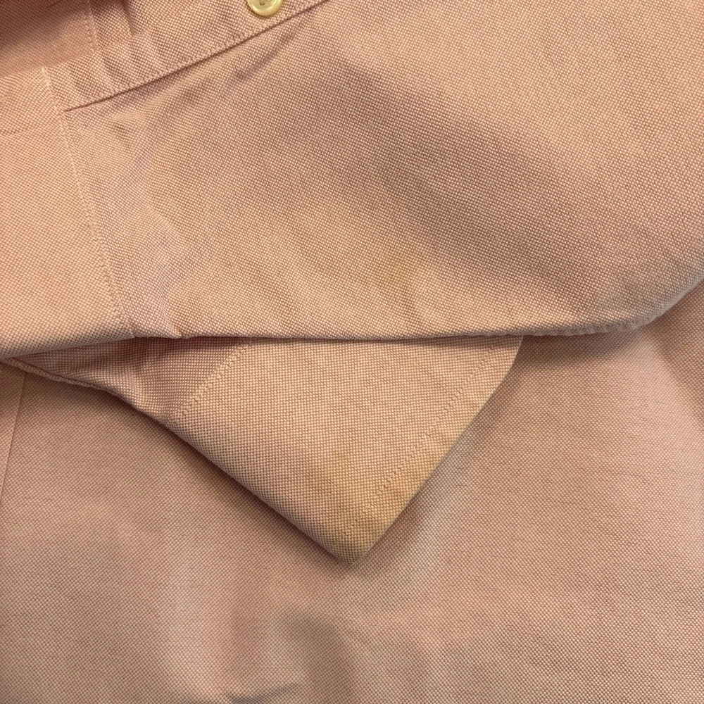 Vtg Polo Ralph Lauren Yarmouth Shirt Men 17 34 Pink Cotton Oxford‎ Flesh Pony
